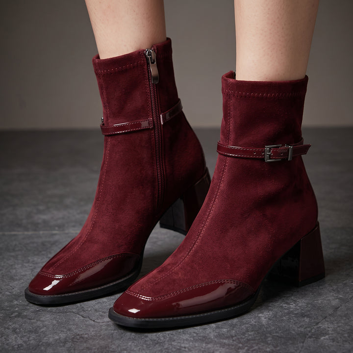 Aliciana Suede Zip Boots